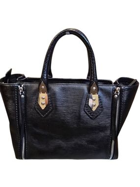 Henri Bendel Embossed Leather Satchel